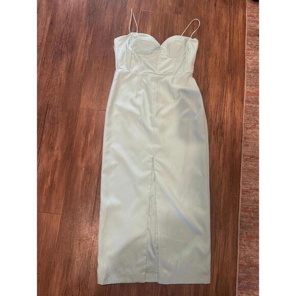 NWT Alieva ARICA SPAGHETTI STRAP MIDI DRESS (SKY BLUE) Sz Lg - Picture 3 of 9